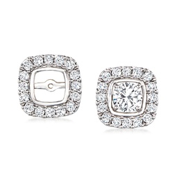 diamond earring jackets in 14kt white gold