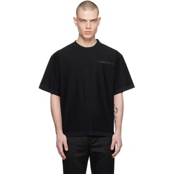 Black Inverted Seam T Shirt 241445M213037