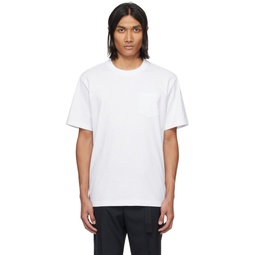 White Zip T Shirt 241445M213045