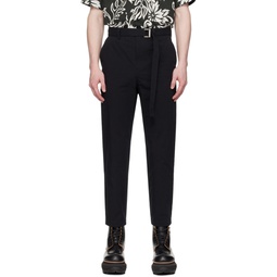 Black Belted Trousers 241445M191006