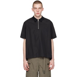 Black Half Zip Shirt 241445M192001