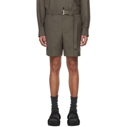 Taupe Suiting Shorts 241445M193048