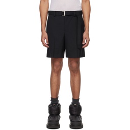 Black Suiting Shorts 241445M193049