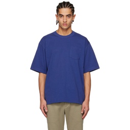 Blue Pocket T Shirt 231445M213018