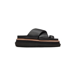 Black Multiple Sole Sandals 231445M234006