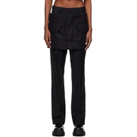 Black Overlay Trousers 231445F087017