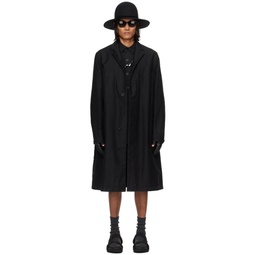 Black Loose Thread Coat 241445M176012