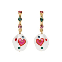 Gold Jelly Heart Earrings 222413F022067