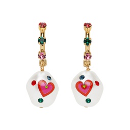 Gold Jelly Heart Earrings 222413F022067