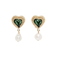 Gold Pearl Eden Love Earrings 231413F022025
