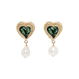 Gold Pearl Eden Love Earrings 231413F022025