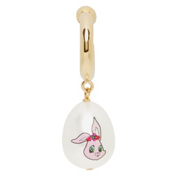 SSENSE Exclusive Gold Bunny Single Earring 221413F022025