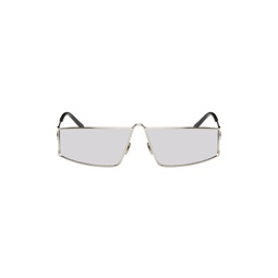 SSENSE Exclusive Silver SL 606 Sunglasses 232418F005066