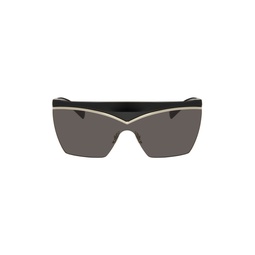 Black SL 614 Mask Sunglasses 241418F005023