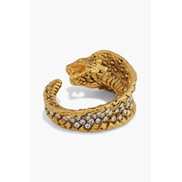 Gold-tone crystal ring