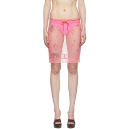 SSENSE Exclusive Pink Starbrust Mini Skirt 221439F090002