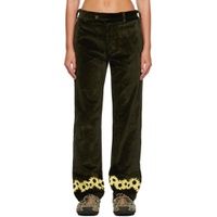 Green Flower Trousers 231597F087000