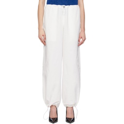 White Lucky Trousers 241231F087002