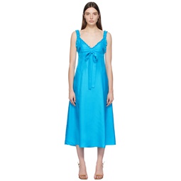 Blue Henriette Midi Dress 241231F055000