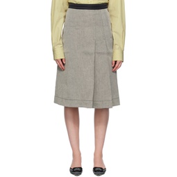 Gray Wimbledon Midi Skirt 241231F092000