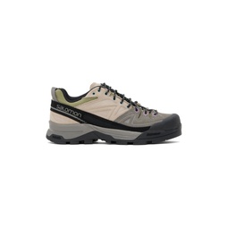 Gray   Khaki X Alp Leather Sneakers 241837F128047