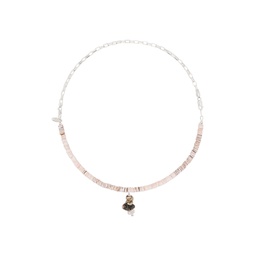 SSENSE Exclusive Silver   Pink Pronto Necklace 231459M145009