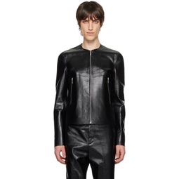 Black Nº 6 Leather Jacket 241968M181003