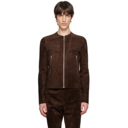 Brown Nº 6 Leather Jacket 241968M181001