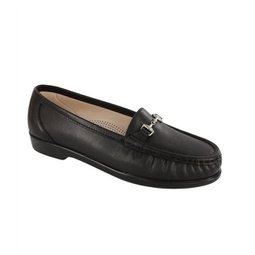 womens metro shoes - narrow in smooth black
