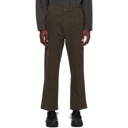 Gray Cord Trousers 222962M191005