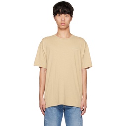 Beige Chain Script T Shirt 231899M213009