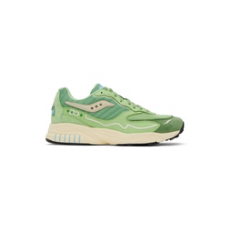 Green 3D Grid Hurricane Sneakers 231921M237017
