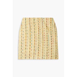 Cha-Cha striped fil coupe silk and cotton-blend mini skirt