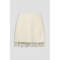 Rena fringed cotton-gauze mini skirt