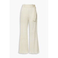 Eve crinkled cotton-gauze flared pants