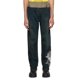 SSENSE Exclusive Indigo Graphic Jeans 222490M186000