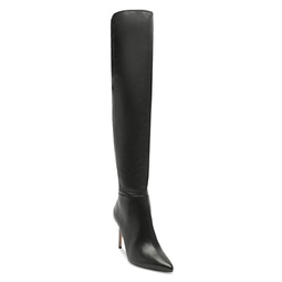 Womens Mikki Pointed Toe Over The Knee High Heel Boots