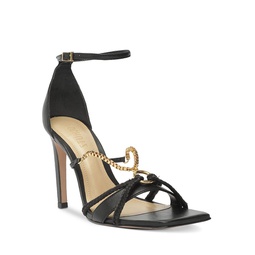 Womens Silvie Ankle Strap Embellished High Heel Sandals