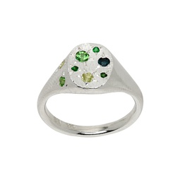 Silver   Green Grapes Ring 241595F011007