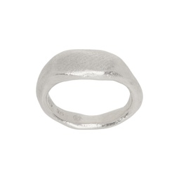 Silver Print Ring 241595M147005