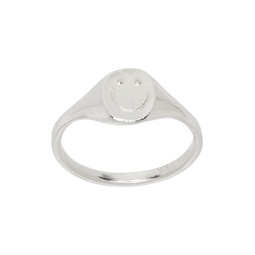 Silver Smiley Ring 231595M147020