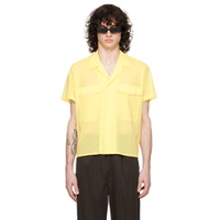 Yellow Cropped Shirt 241902M192003
