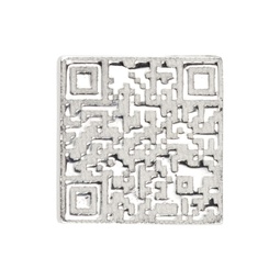 Silver QR Code Single Earring 241093M144002