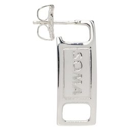 Silver Lace Lock Single Earring 231093M144006