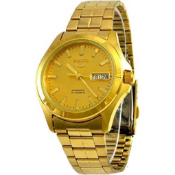 Seiko Mens SNKK98 Stainless Steel Analog with Gold Dial Watch