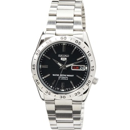 Seiko Mens Analogue Automatic Watch with Stainless Steel Bracelet  SNKE01K1, Black/Silver, Bracelet