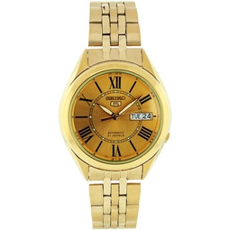 SEIKO Mens SNKL38 Gold Plated Stainless Steel Analog with Gold Dial Watch