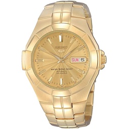 SEIKO 5 Automatic Gold Dial Mens Watch SNZE32