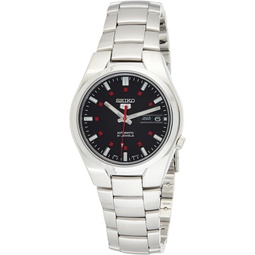 Seiko Mens 5 Japanese Automatic Stainless Steel Casual Watch, Color: Black dial (Model: SNK617)