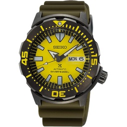 Seiko Prospex Monster Divers 200m Automatic Gray Plated Case Yellow Dial Watch SRPF35K1